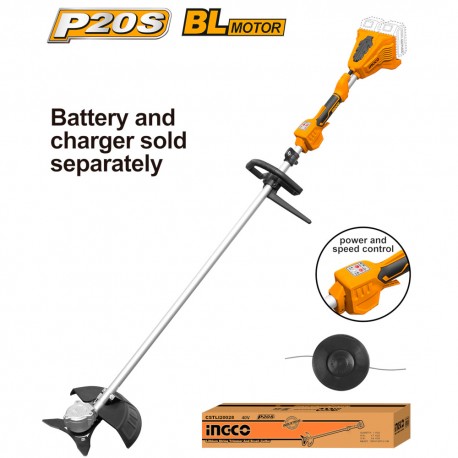 DECESPUGLIATORE A BATTERIA INGCO 20V NUDO CSTLI20028 - immagine 2