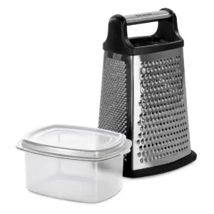BARAZZONI GRATTUGIA ACCIAIO INOX 4 LATI CON CONTENITORE COD. 8640006700