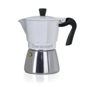 BARAZZONI CAFFETTIERA ALLUMINIO IBRIDA BIANCA 3 TAZZE COD. 830005103