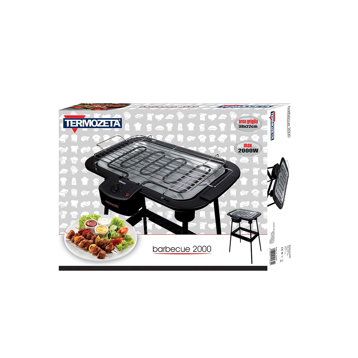 TERMOZETA BARBECUE ELETTRICO 2000 COD. 75319 - immagine 2